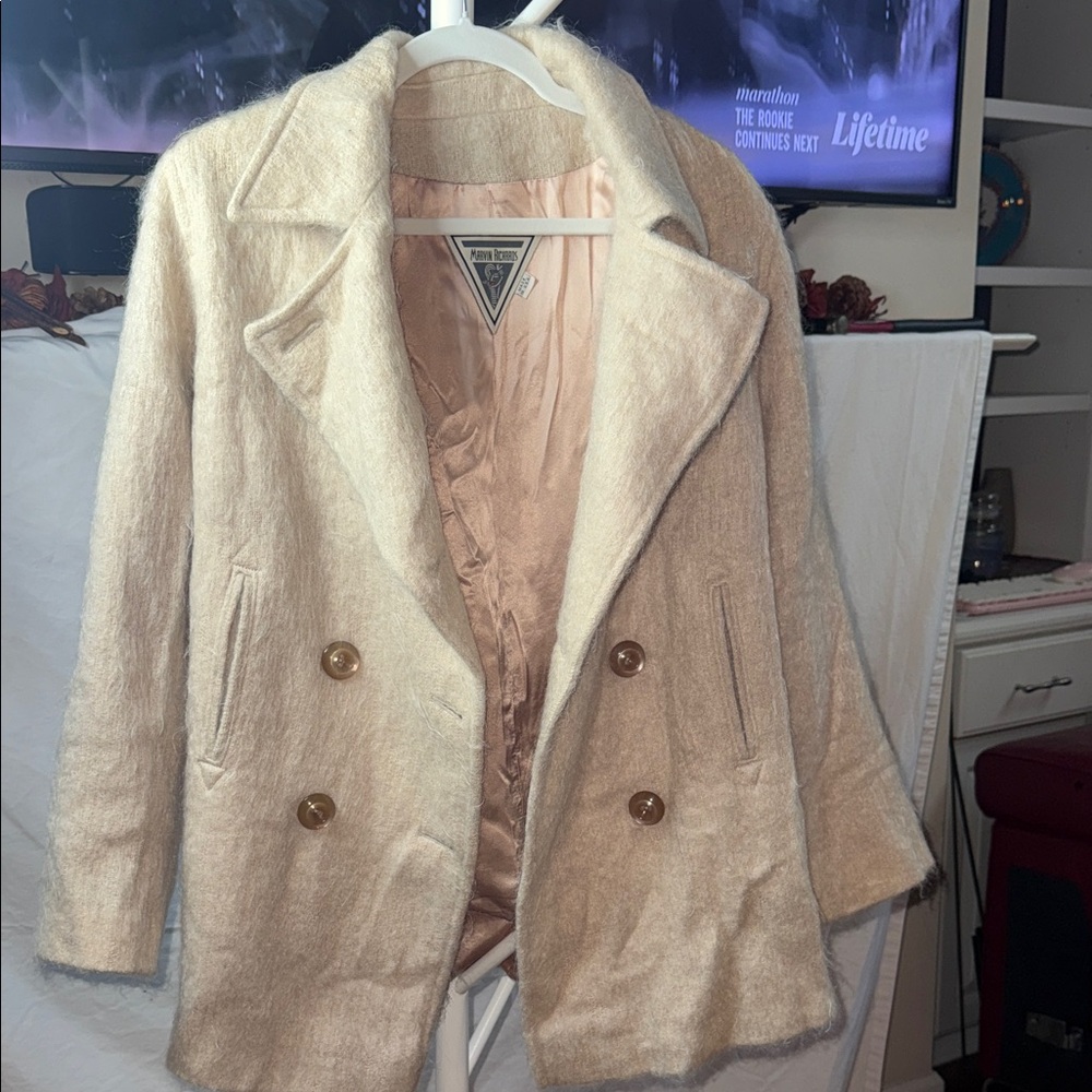 Marvin Richards Cream Pea Coat